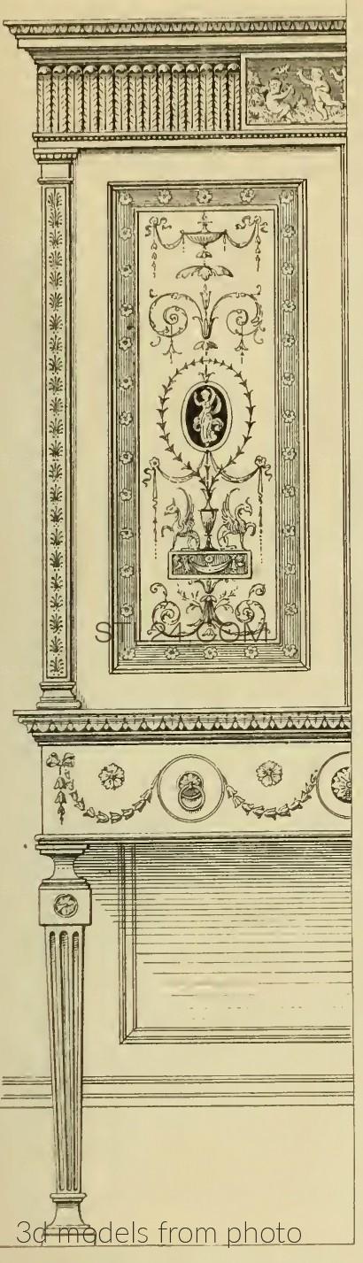 Панели резные (CARVED PANEL_0683 -  | 3D model 3DSMAX / OBJ / STL) 3D модель для ЧПУ станка